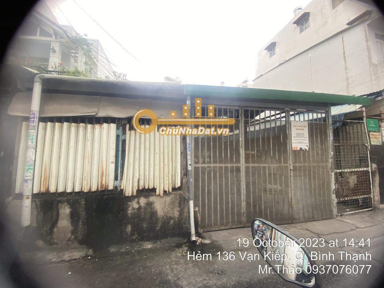Bán Nhà Hẻm xe hơi Vạn Kiếp, Bình Thạnh ngang 8.05m hướng Đông Nam
