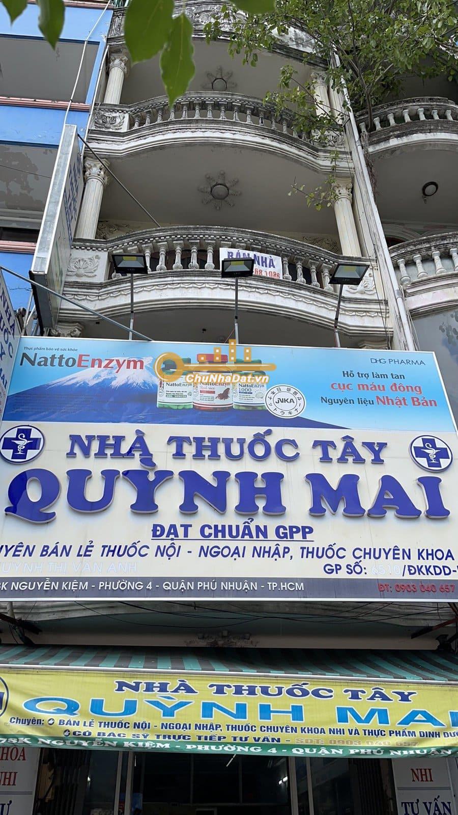 Bán Nhà 5 tầng Mặt tiền Nguyễn Kiệm, Phú Nhuận ngang 4m diện tích 76 m2