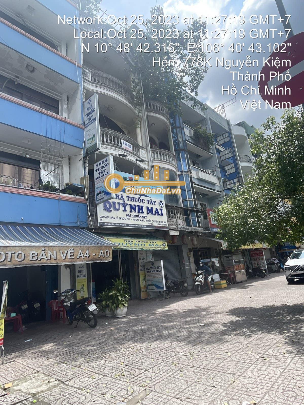 Bán Nhà 5 tầng Mặt tiền Nguyễn Kiệm, Phú Nhuận ngang 4m diện tích 76 m2