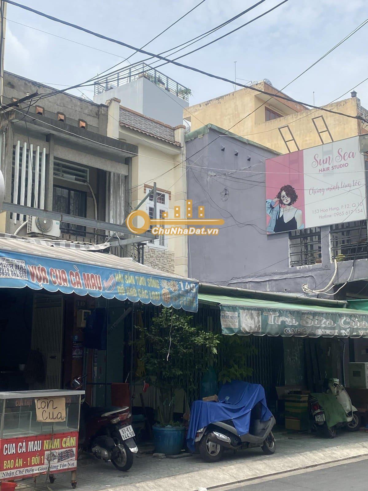 Bán Nhà Mặt tiền 151 hoà hưng phường 12 quận 10 Hòa Hưng, Q.10 ngang 6m hướng Bắc
