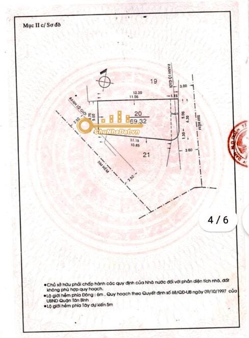Bán Nhà 4 tầng Hẻm xe hơi Lý Thường Kiệt, Tân Bình ngang 5m
