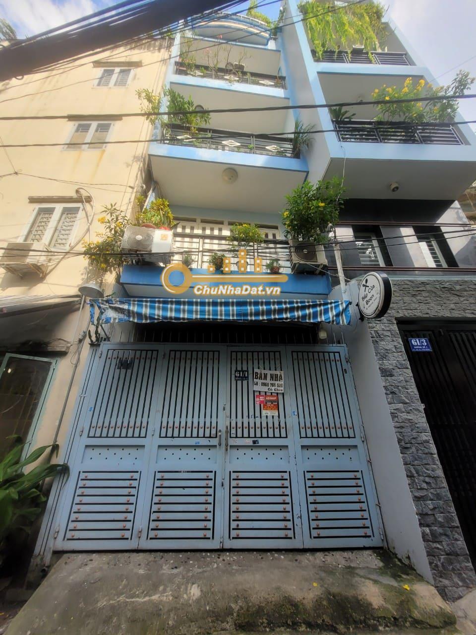Bán Nhà 4 tầng Hẻm xe hơi Đường Số 1, Tân Bình ngang 3.8m