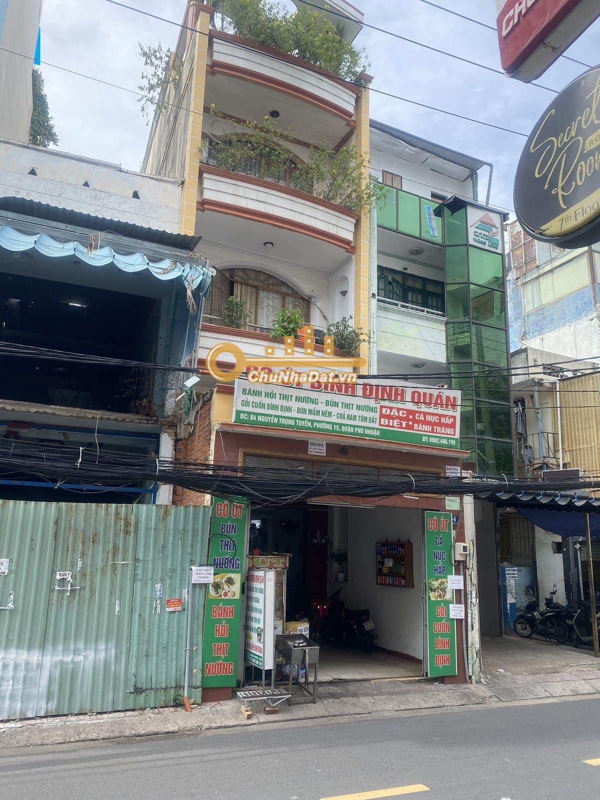 Bán Nhà 3 tầng Mặt tiền Nguyễn Trọng Tuyển, Phú Nhuận ngang 4.2m hướng Đông Tứ Trạch