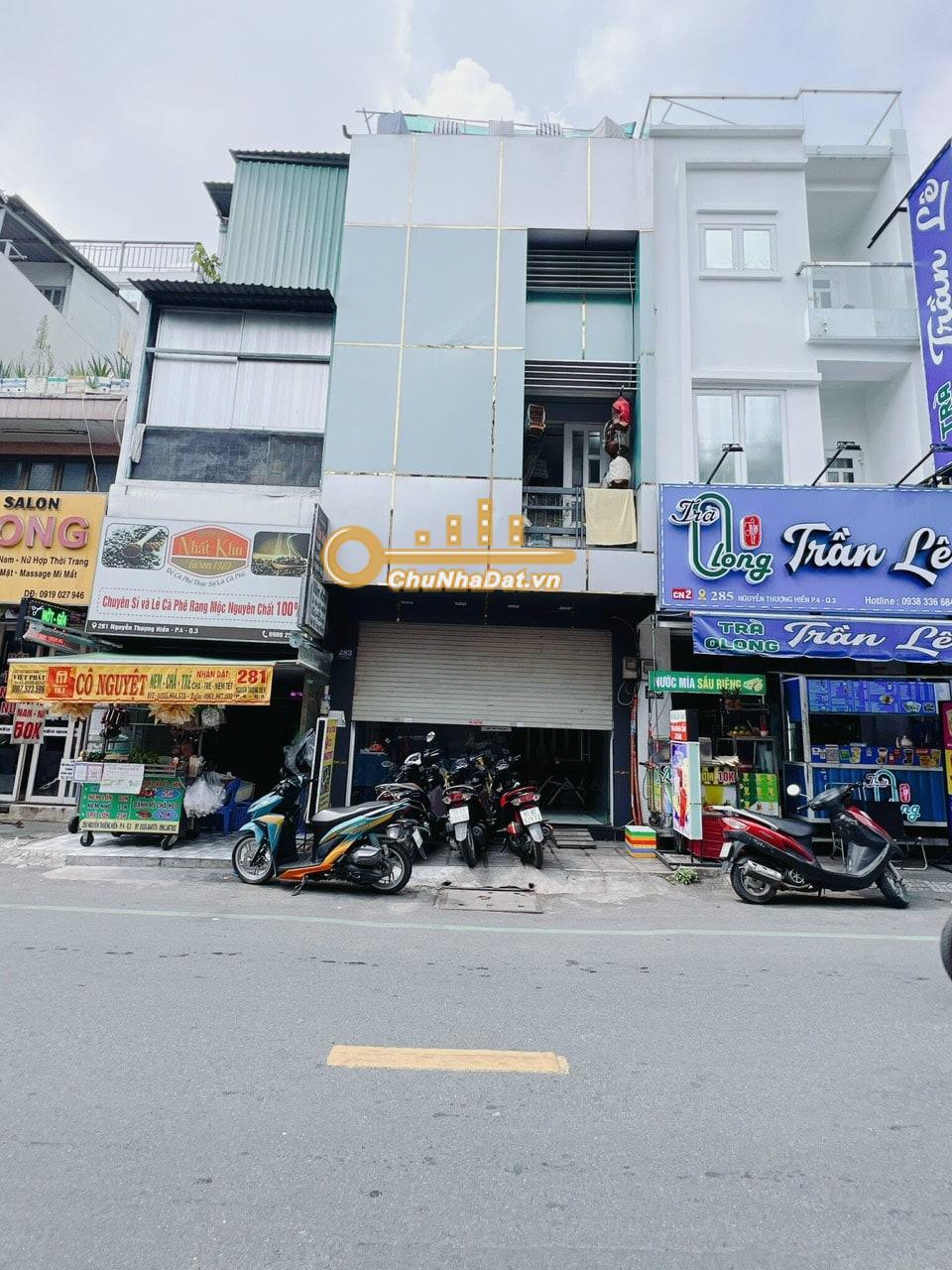 Bán Nhà 3 tầng Mặt tiền 283 Nguyễn Thượng Hiền, Q.3 ngang 4m hướng Đông