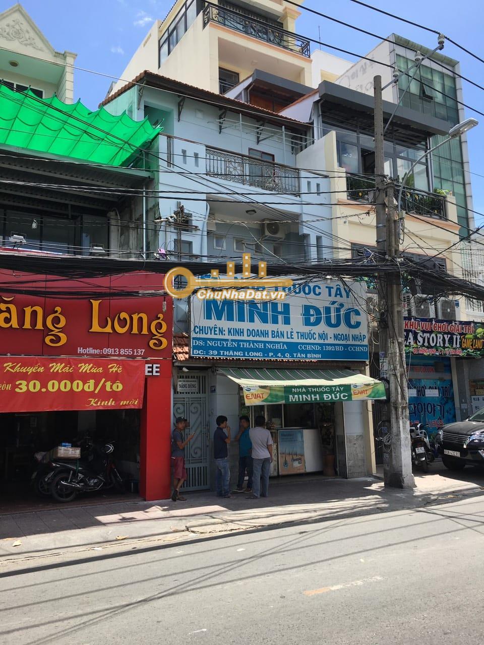 Bán Nhà 3 tầng Mặt tiền Thăng Long, Tân Bình ngang 5.5m hướng Đông Nam