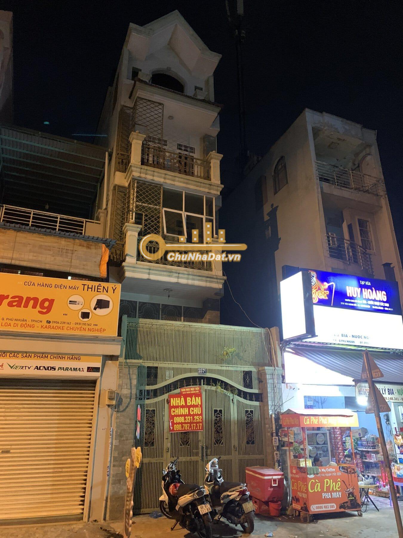 Bán Nhà 5 tầng Mặt tiền Thích Quảng Đức, Bình Thạnh ngang 4m diện tích 85 m2 hướng Đông Bắc
