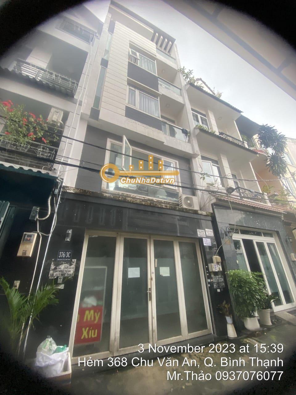 Bán Nhà 5 tầng Hẻm xe hơi Chu Văn An, Bình Thạnh ngang 4.5m
