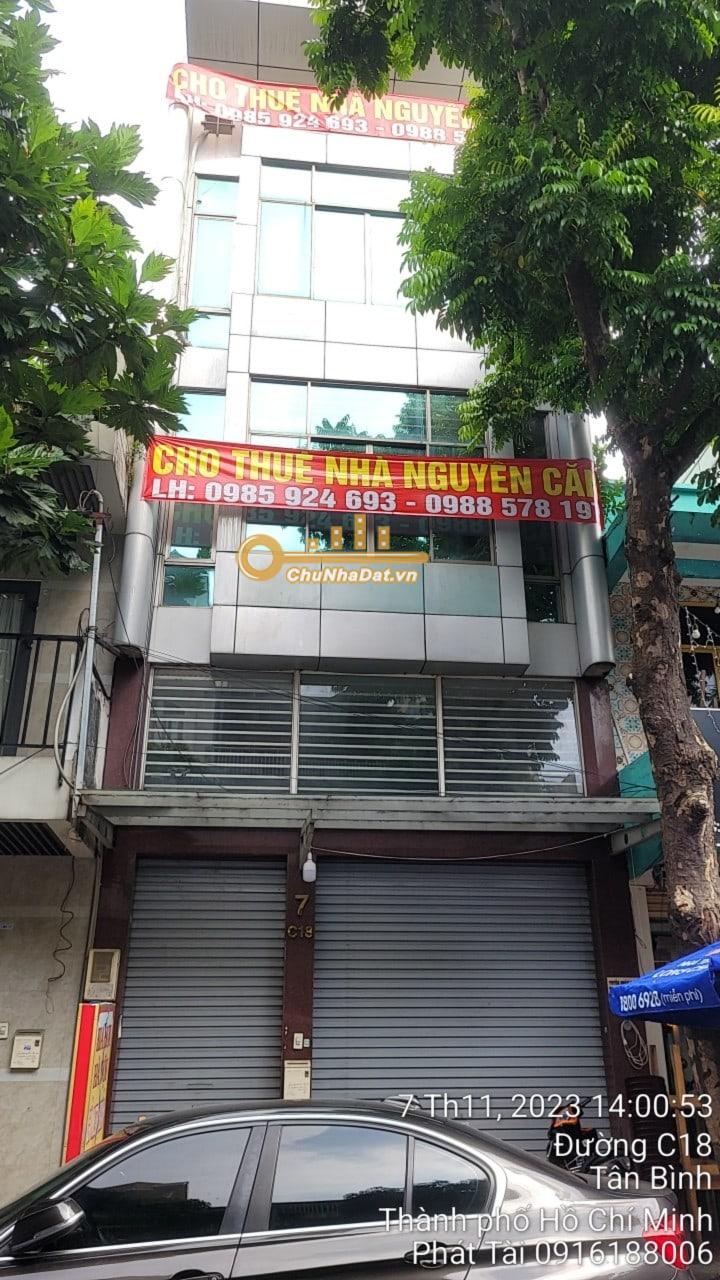Bán Nhà 3 tầng Mặt tiền C18, Tân Bình ngang 10m