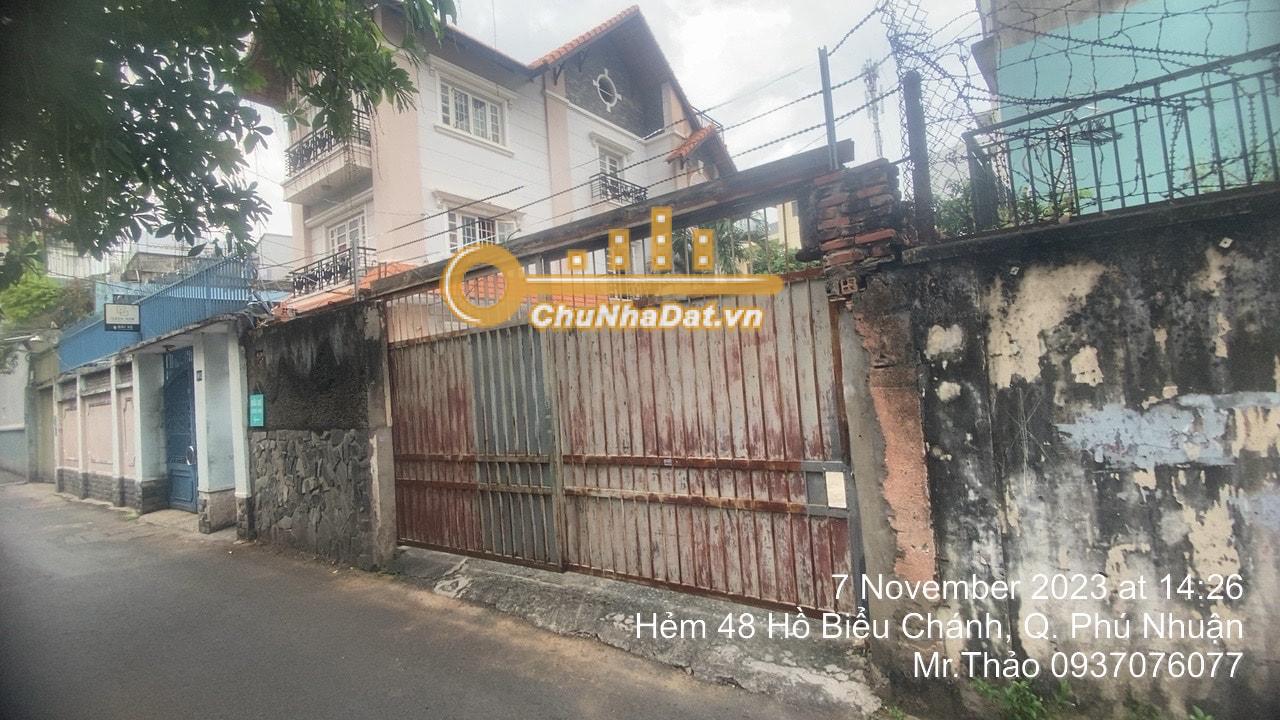 Bán Nhà Hẻm xe hơi Hồ Biểu Chánh, Phú Nhuận ngang 8.26m hướng Tây Nam