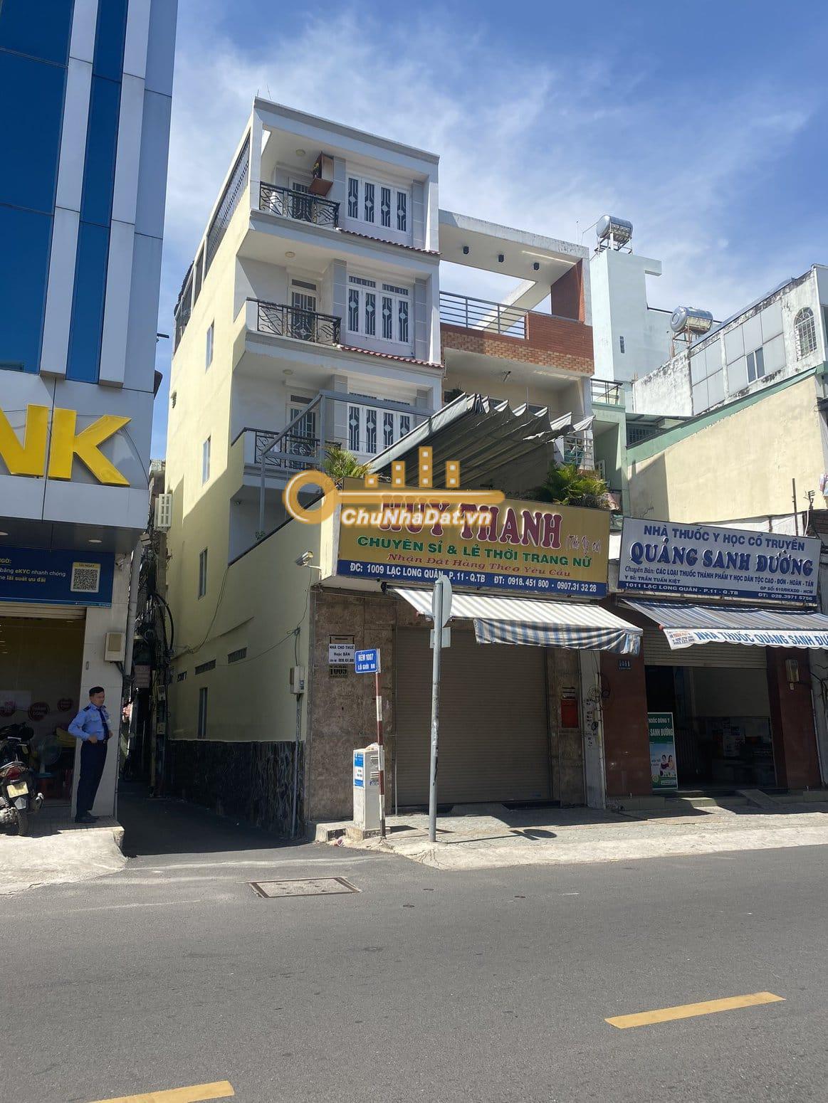 Bán Nhà 5 tầng Góc 2 mặt tiền Lạc Long Quân, Tân Bình ngang 4.5m