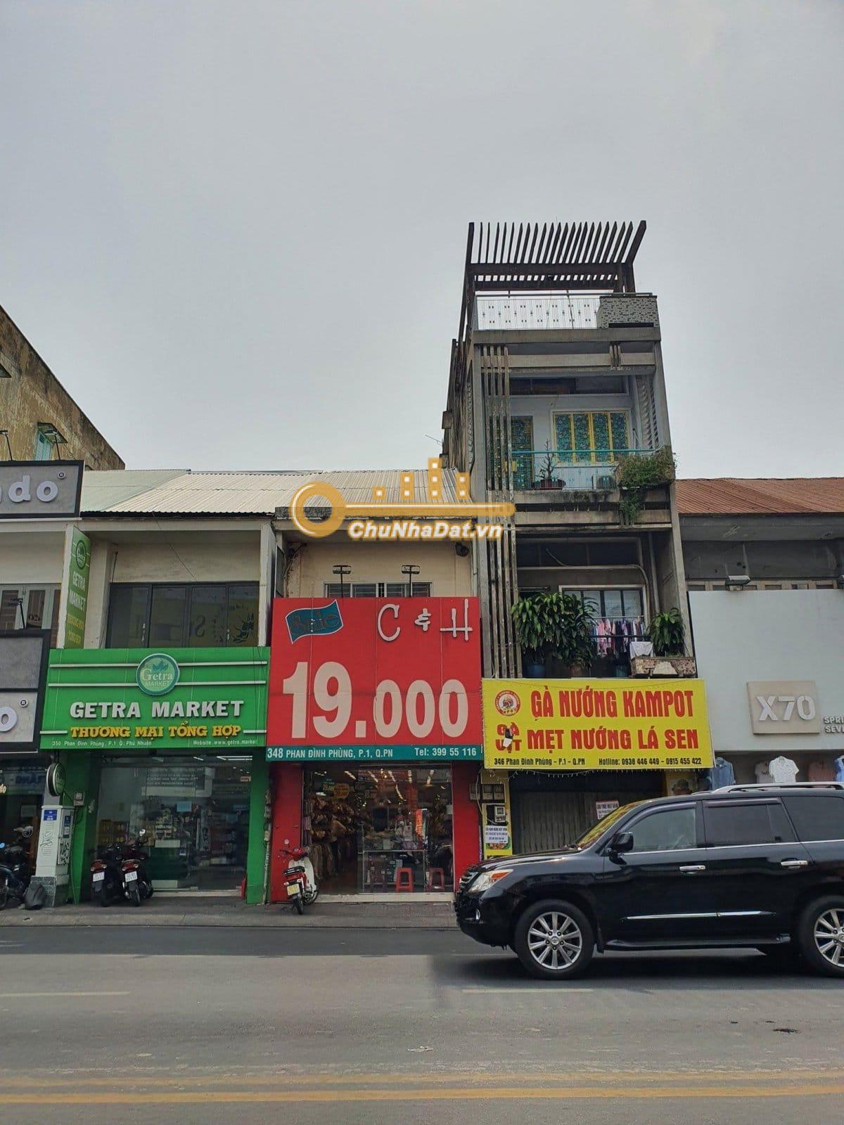 Bán Nhà 2 tầng Mặt tiền Phan Đình Phùng, Phú Nhuận ngang 4m hướng Tây Nam