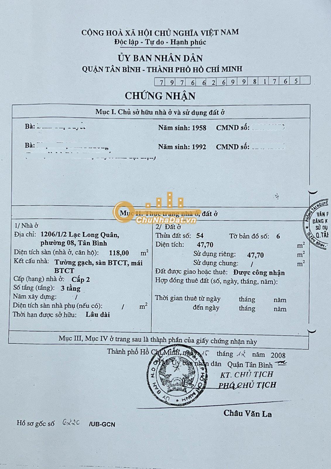 Bán Nhà 3 tầng Hẻm xe hơi Lạc Long Quân, Thủ Dầu Một ngang 43m