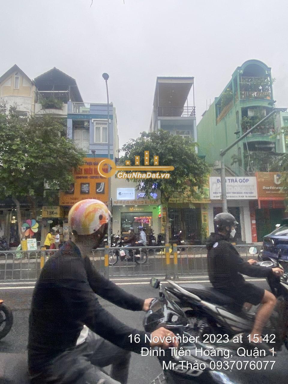 Bán Nhà 3 tầng Mặt tiền Đinh Tiên Hoàng, Q.1 ngang 3.5m hướng Tây