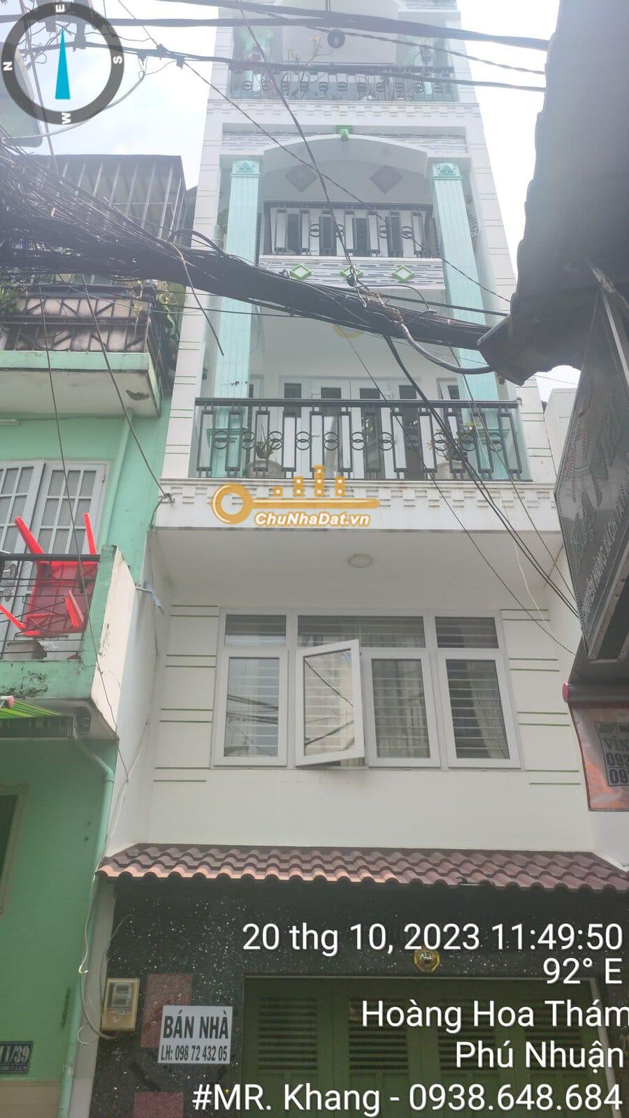 Bán Nhà 5 tầng Hẻm xe hơi Hoàng Hoa Thám, Phú Nhuận ngang 3.45m diện tích 22 m2 dưới 3 – 6 tỷ