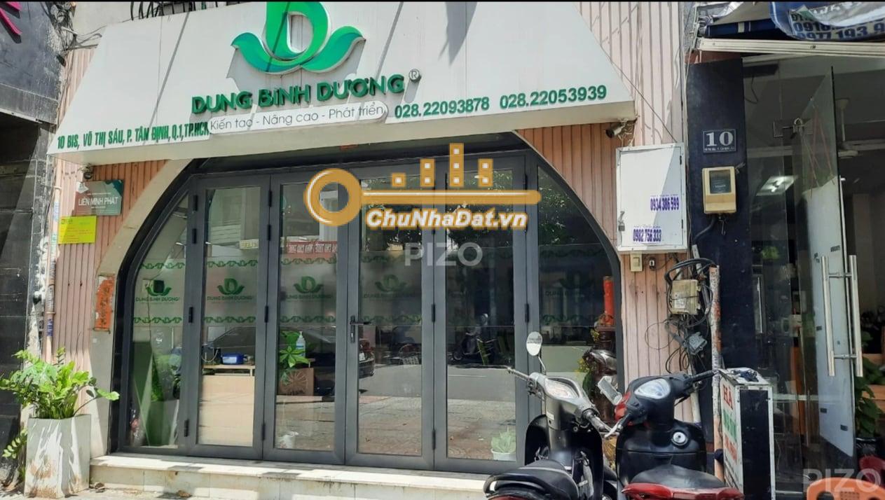 Bán Nhà 6 tầng Mặt tiền Võ Thị Sáu, Q.1 ngang 5.2m hướng Đông
