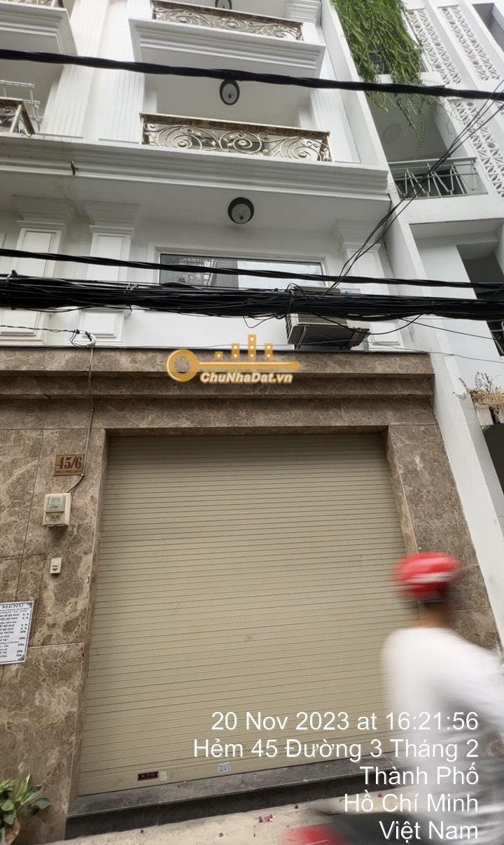 Bán Nhà 4 tầng Hẻm xe hơi 3 tháng 2, Q.10 ngang 4m