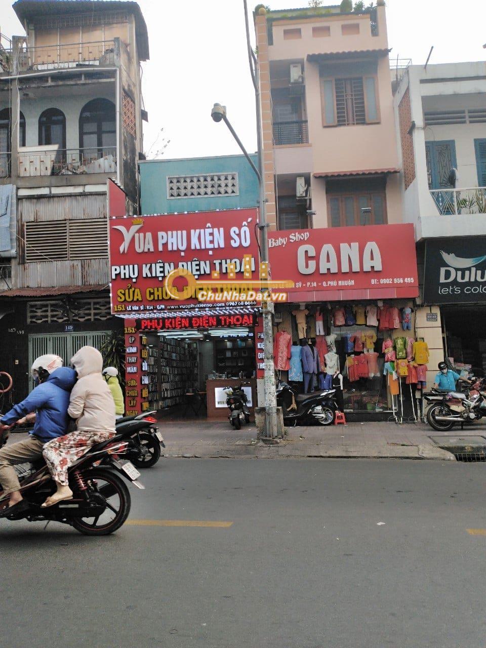Bán Nhà 3 tầng Mặt tiền 151 Lê Văn Sỹ, Phú Nhuận ngang 4m hướng Đông Bắc