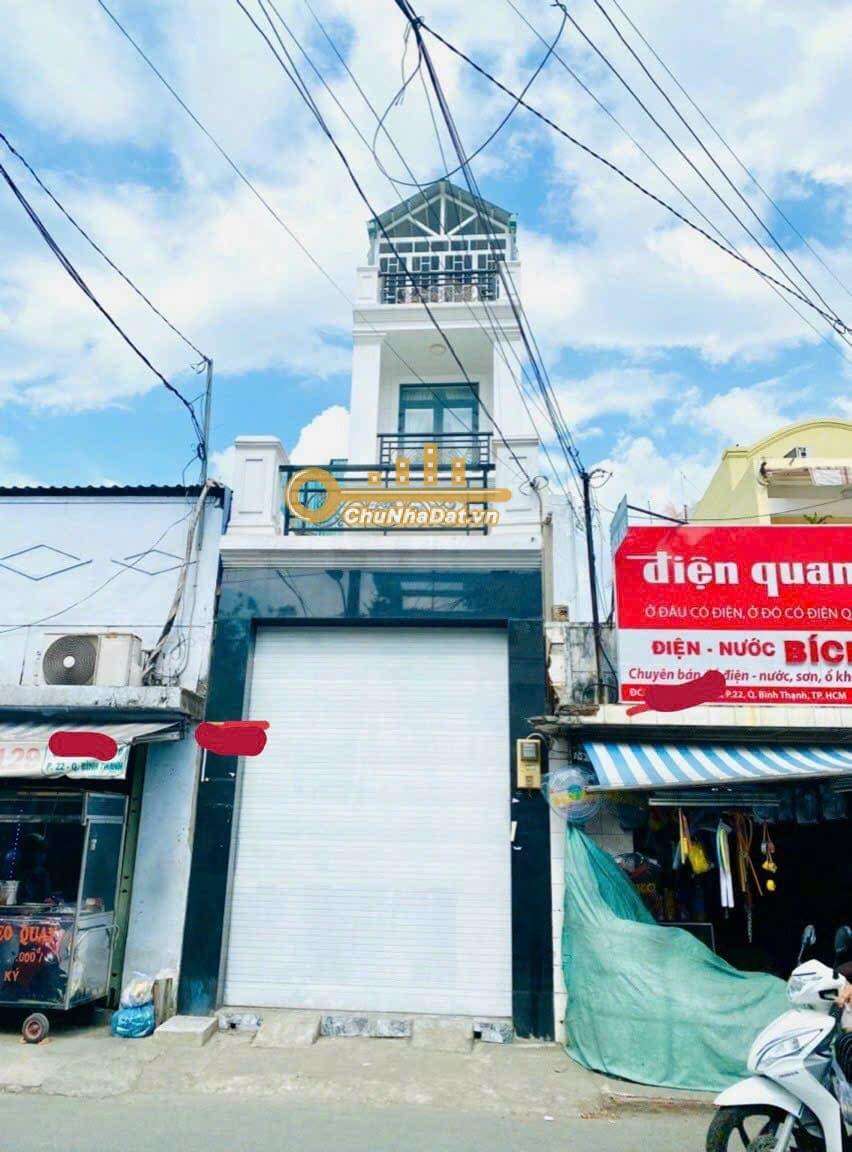 Bán Nhà 4 tầng Mặt tiền Ngô Tất Tố, Bình Thạnh ngang 3.2m diện tích 44 m2 hướng Tây Nam